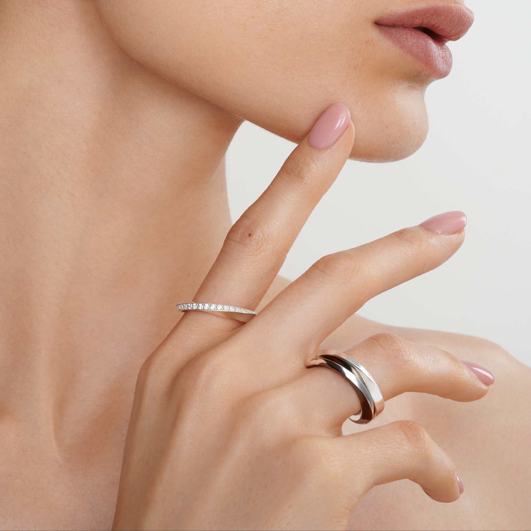 Lilo Ring with Diamonds - Silver