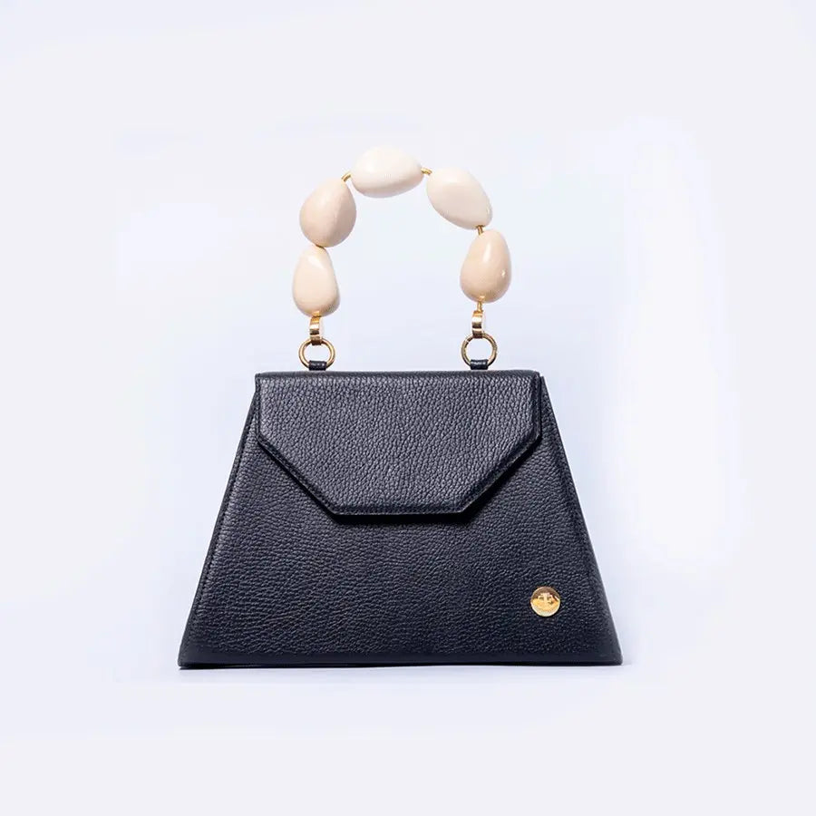 Emilia - Black Top Handle Bag