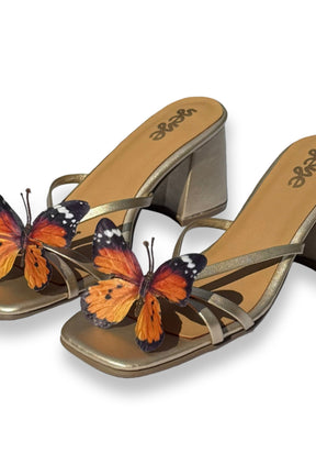 Monarca Butter Yellow Butterfly Heels