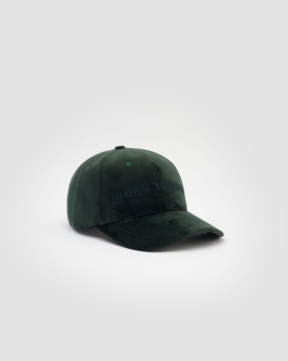 Queens Velvet Baseball Cap - Dark Green