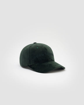 Queens Velvet Baseball Cap - Dark Green