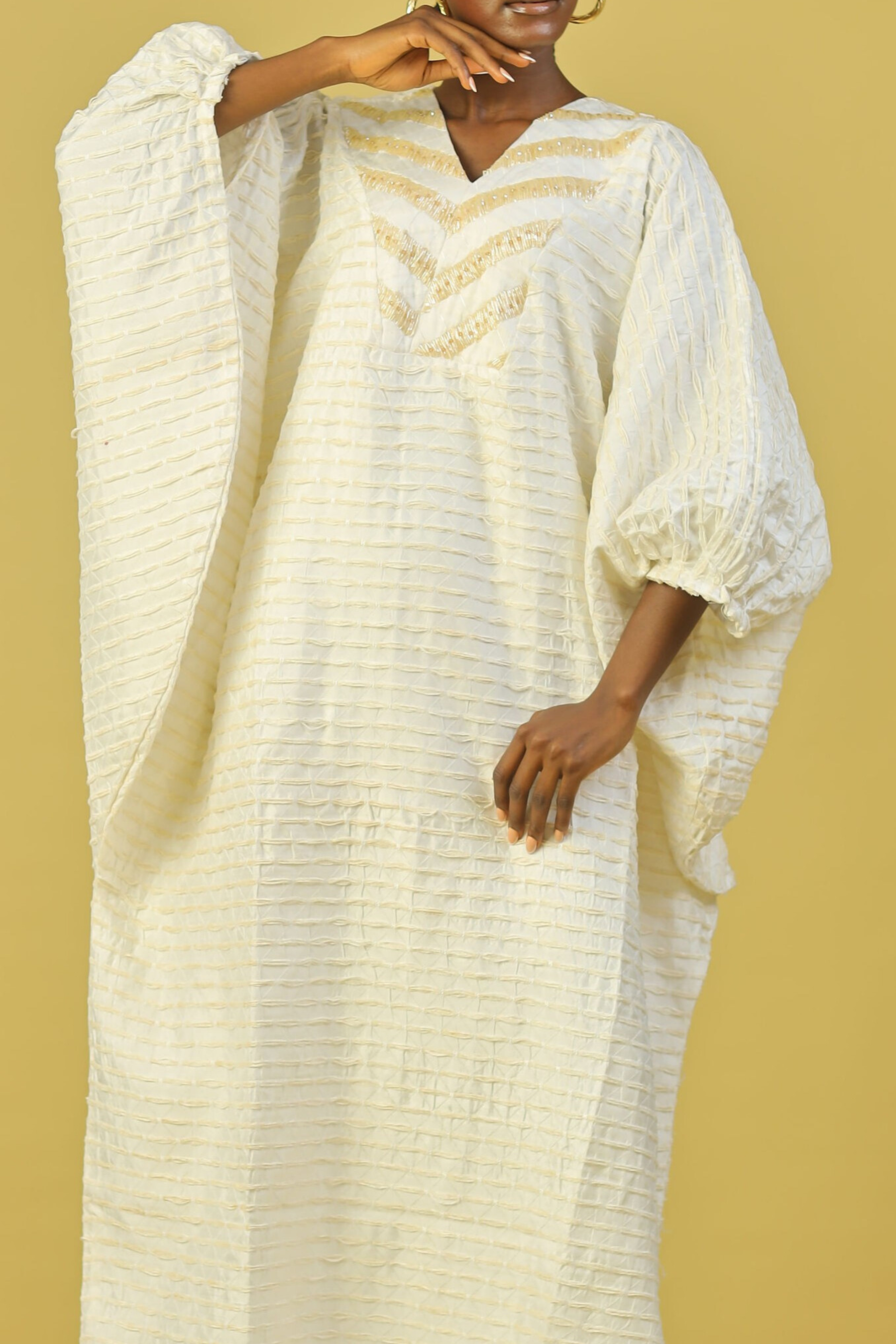 THE BEADED LILLY BUBU - IVORY