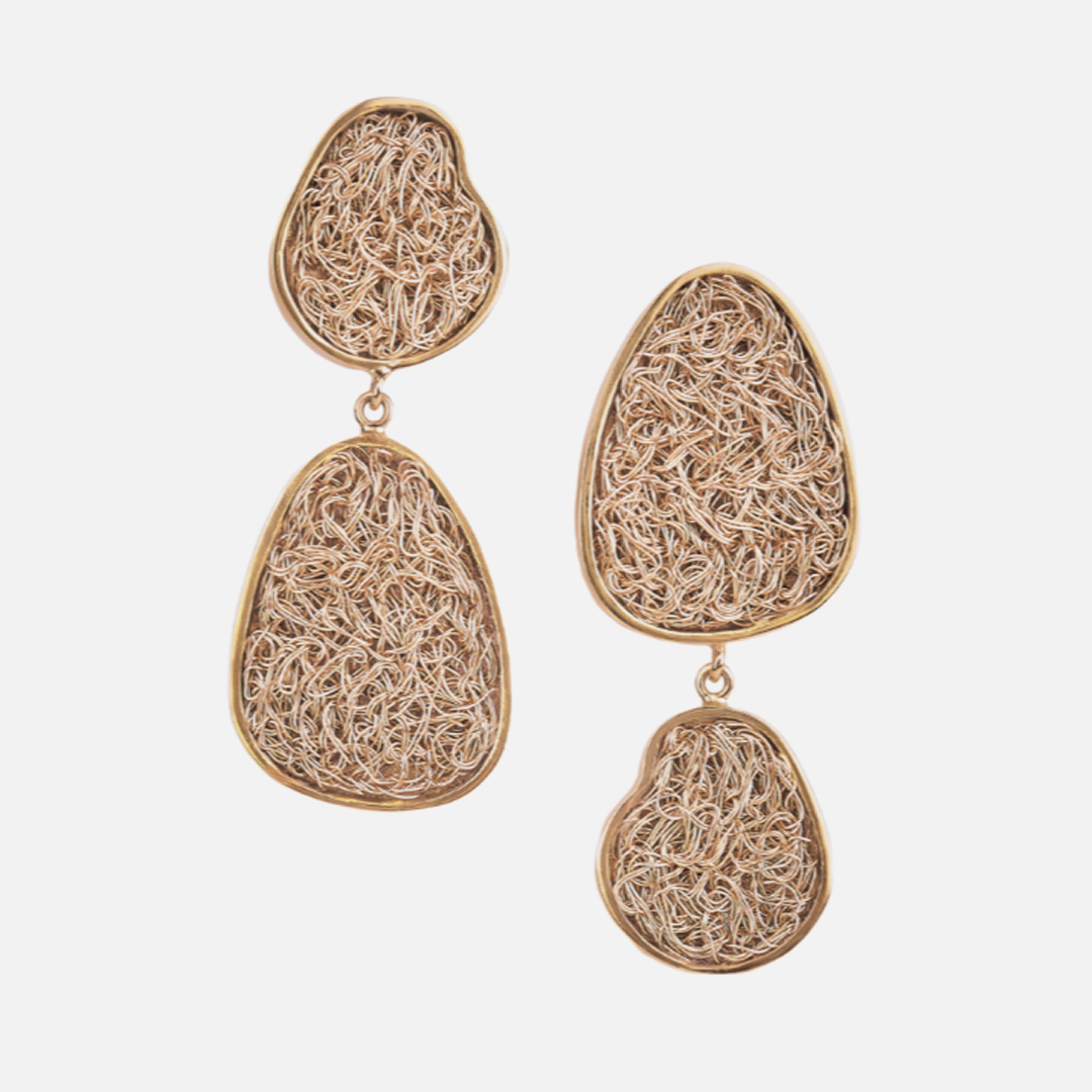 Elegant Asymmetrical Gold Drop Earrings