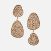 Elegant Asymmetrical Gold Drop Earrings