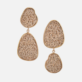 Elegant Asymmetrical Gold Drop Earrings