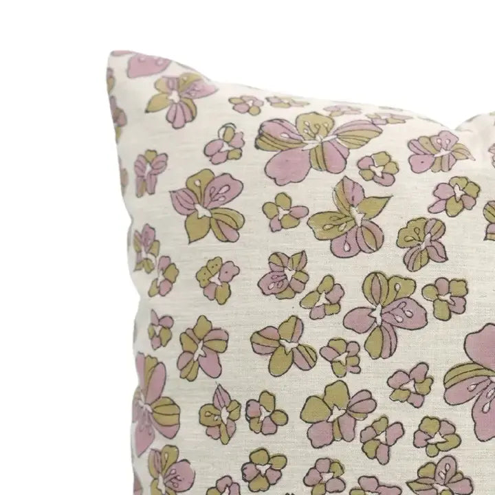 Classic Block Print Linen Blend Cushion Cover - Jhilmil