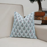 Handmade Block Print Viscose Linen Throw Cushion Cover  - Kanak Buti