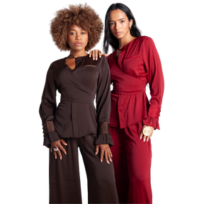 Long Sleeve Wrap Top