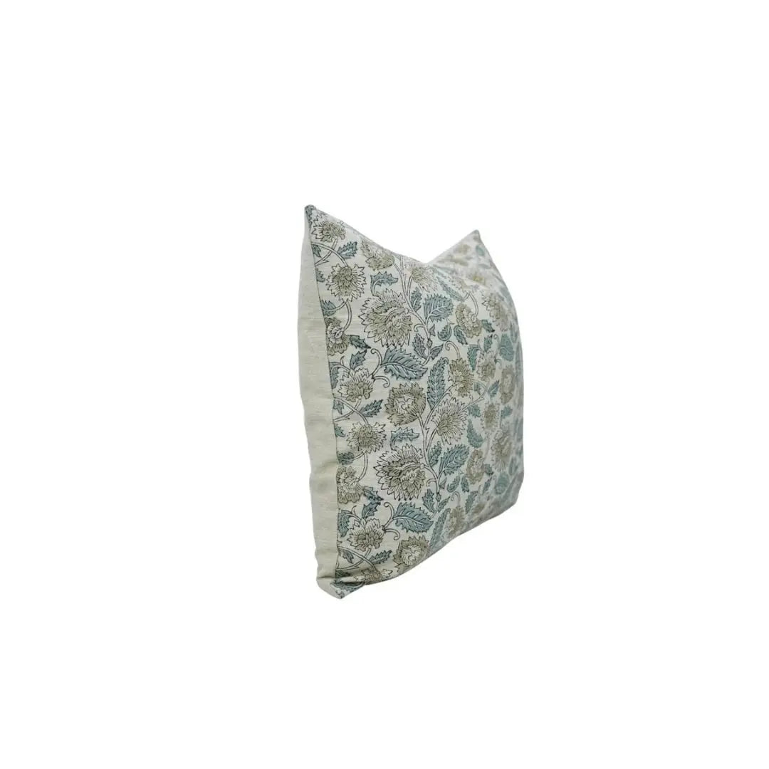 Boho Decor Block  Print Linen Blend Cushion Cover - Mandakini
