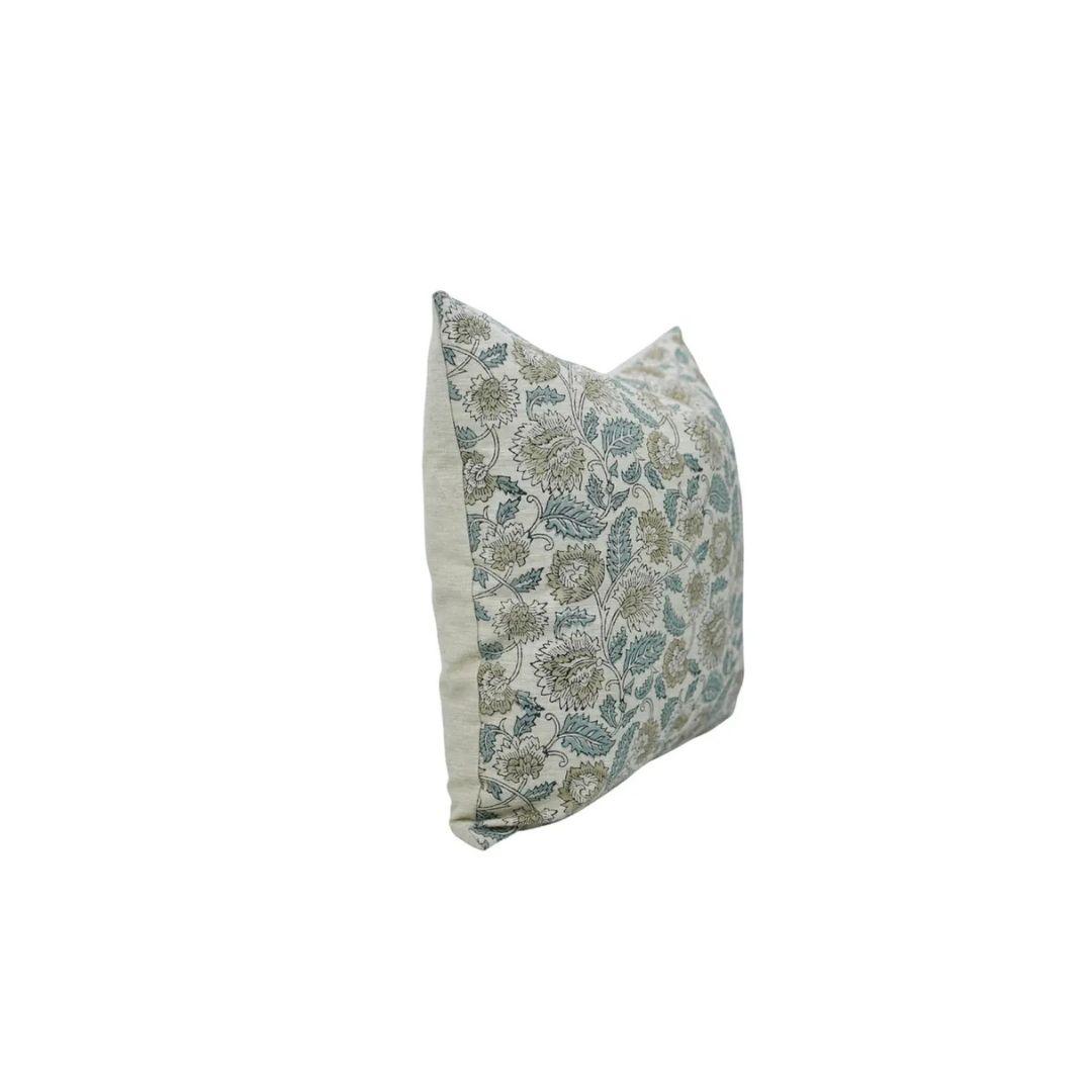Boho Decor Block  Print Linen Blend Cushion Cover - Mandakini