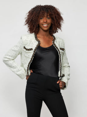 Aret Tweed Bouclé Crop Jacket