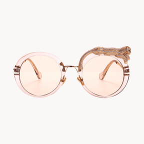 Leopard Round Frame Sunglasses