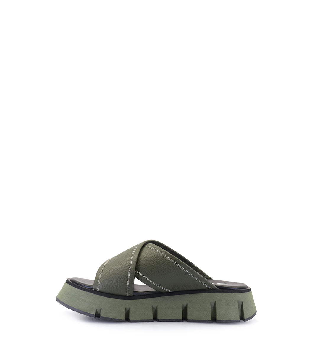 Eco-Friendly Green Cross-Strap Sandals Drake
