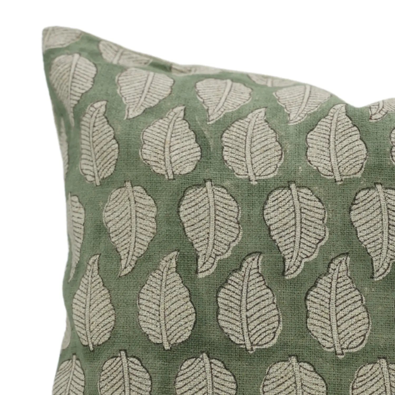 Stylish Block Print Thick Linen Cushion Cover - Panchi