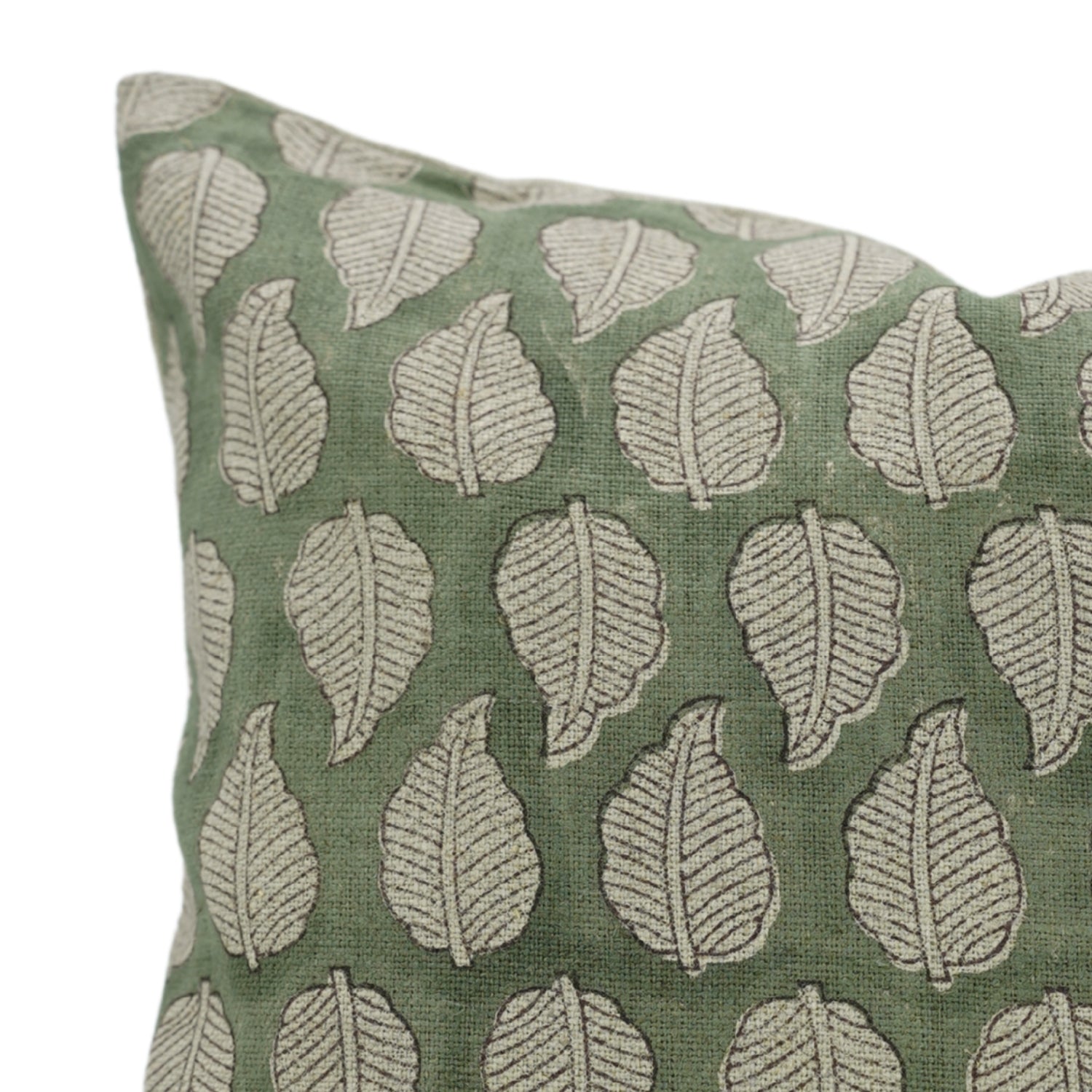 Stylish Block Print Thick Linen Cushion Cover - Panchi