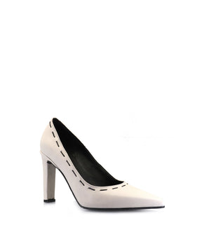 Eco-Friendly Green Pumps with Chic Stitching Fran