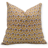 Beautiful Hand Made Block Print Pure Linen Cushion Cover - Shehnaaz