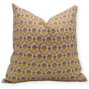 Beautiful Hand Made Block Print Pure Linen Cushion Cover - Shehnaaz