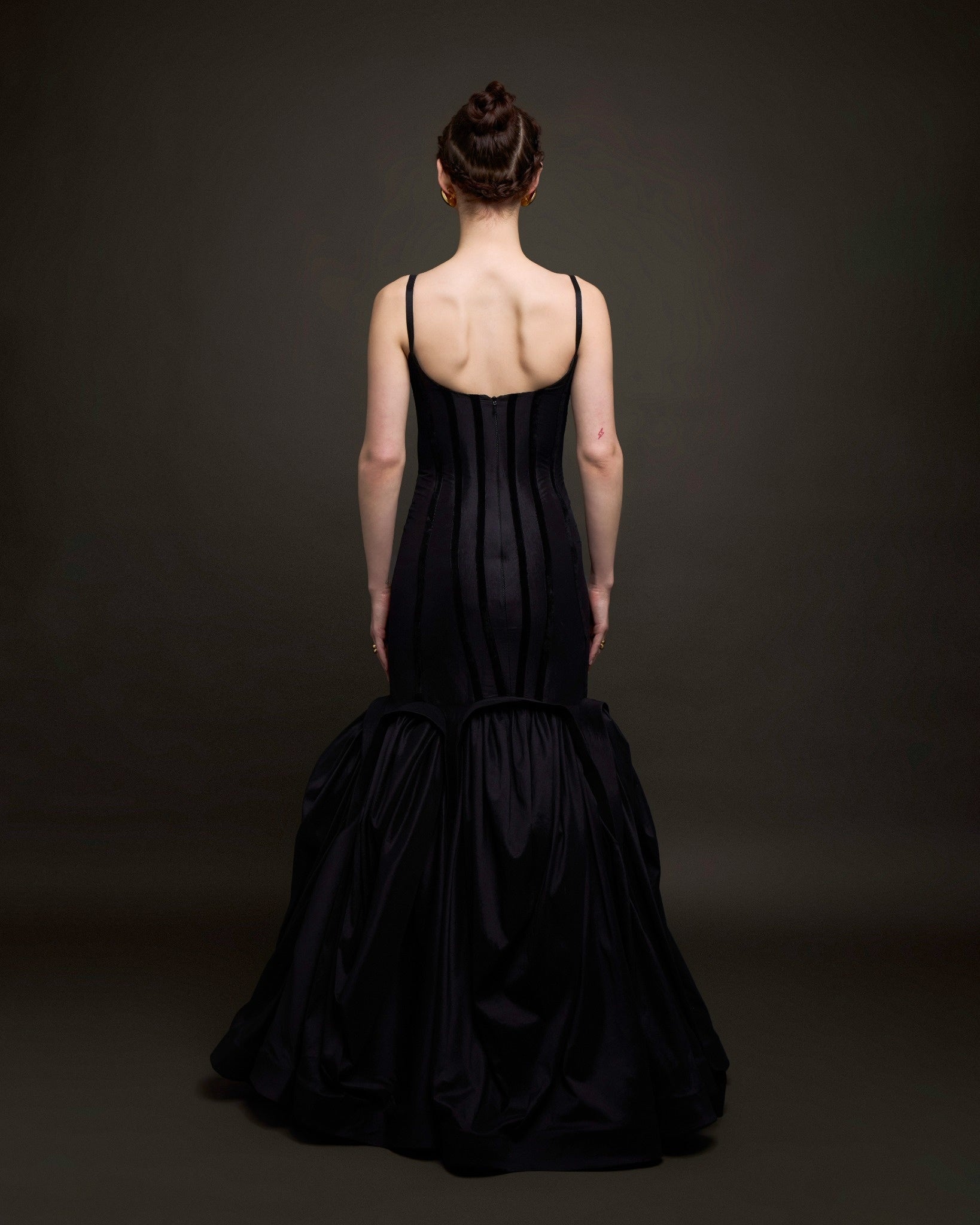 Blessing Silk & Velvet Corset Gown