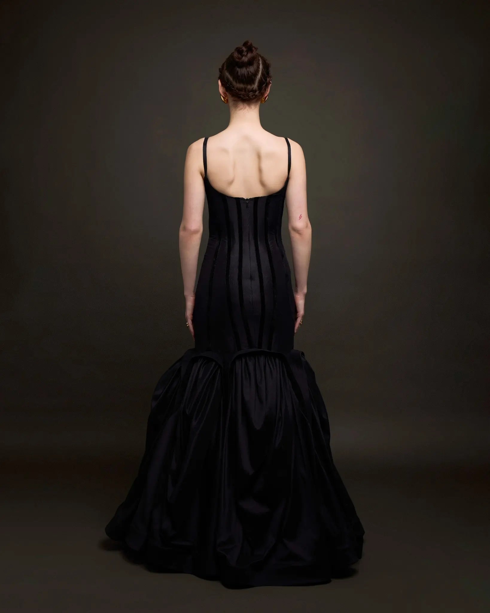 Blessing Silk & Velvet Corset Gown