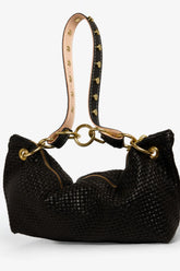 Leather Shoulder Bag in Embossed