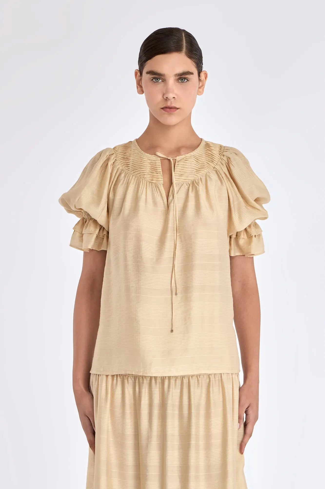 Lauren Split Neck Blouse