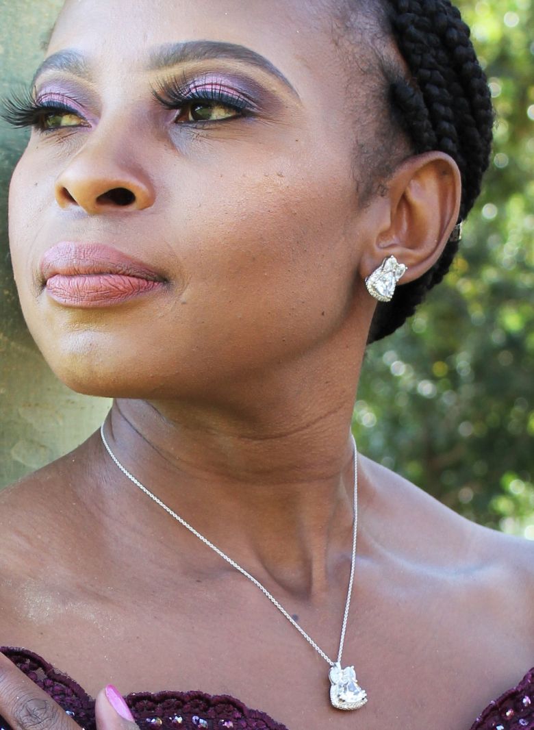 Trillion & pear cut Earrings