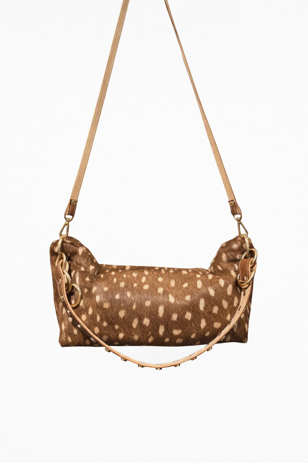Blair Shoulder Bag, Fawn Print Calf Hair