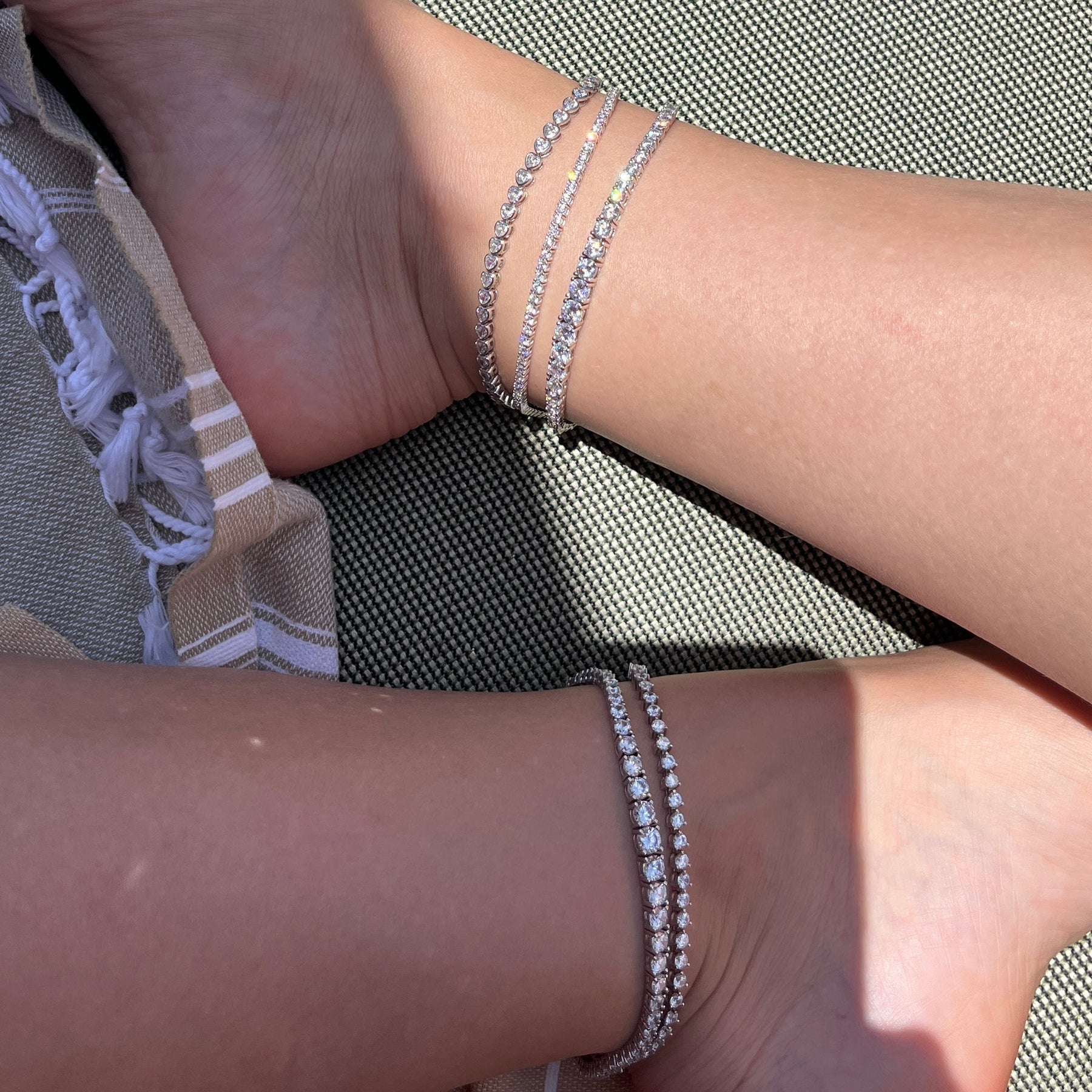 THE “MARGO” 4 PRONG 2MM TENNIS ANKLET