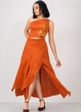 RAICES - Asymmetrical Linen Set with Ancestral Intervention
