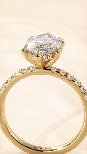 Marquise Diamond Hidden Halo Engagement Ring
