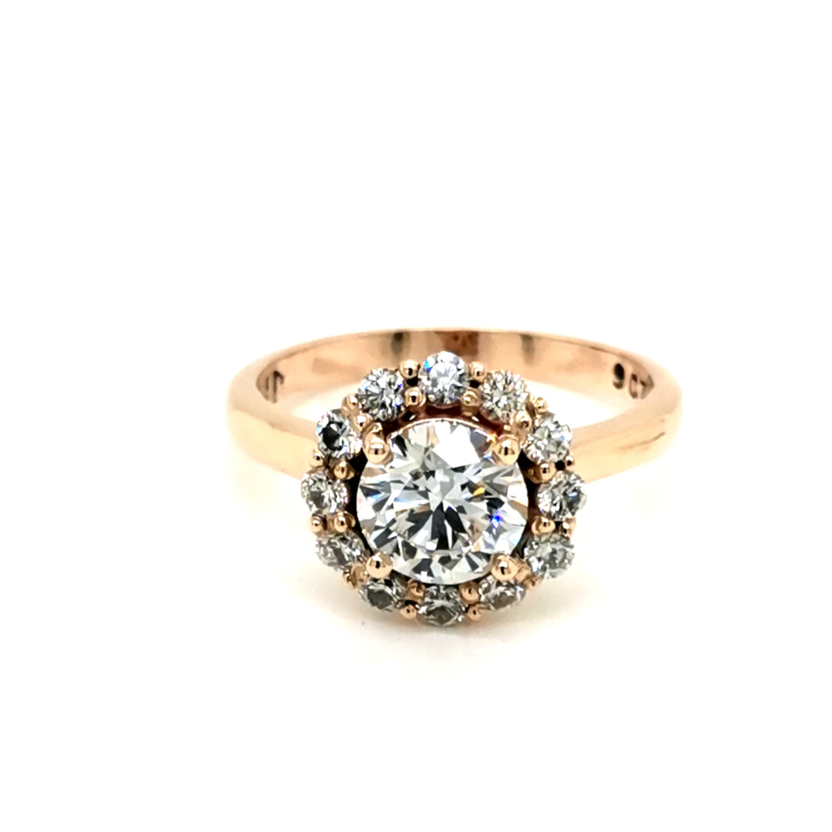 Gold Precious Diamond Cluster Ring