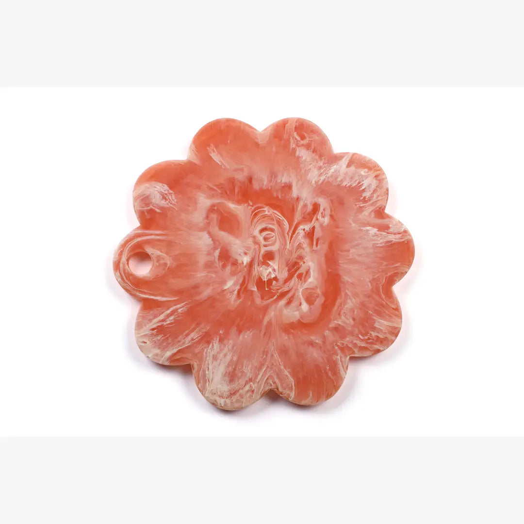 Scallop Resin Cheese Charcuterie Board,Pink  - 12 Inches