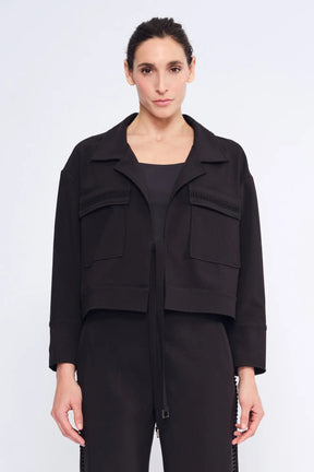 Parker Tie-Front Jacket | Black