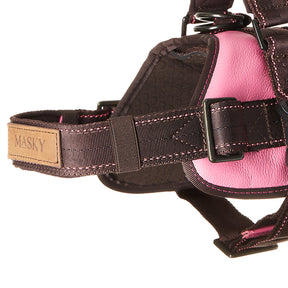 Mayo Leather Harness • Fuchsia ~ Brown