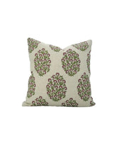 Handcrafted Block Printed Design Handmade Pure Linen Cushion Cover - Gudhal