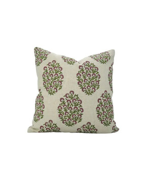 Handcrafted Block Printed Design Handmade Pure Linen Cushion Cover - Gudhal