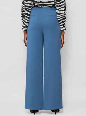 Dina Wide-Leg Crepe Pant