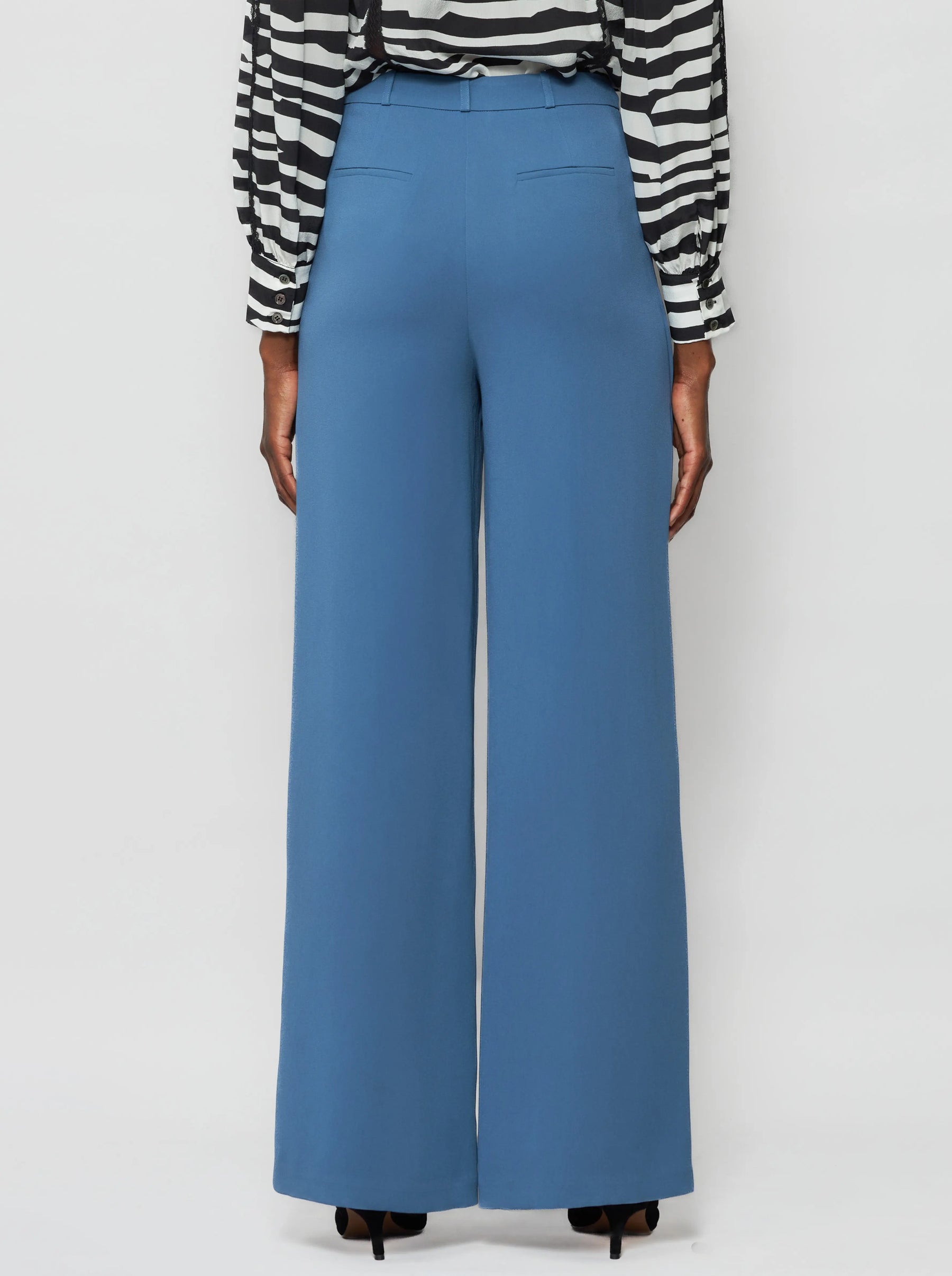 Dina Wide-Leg Crepe Pant
