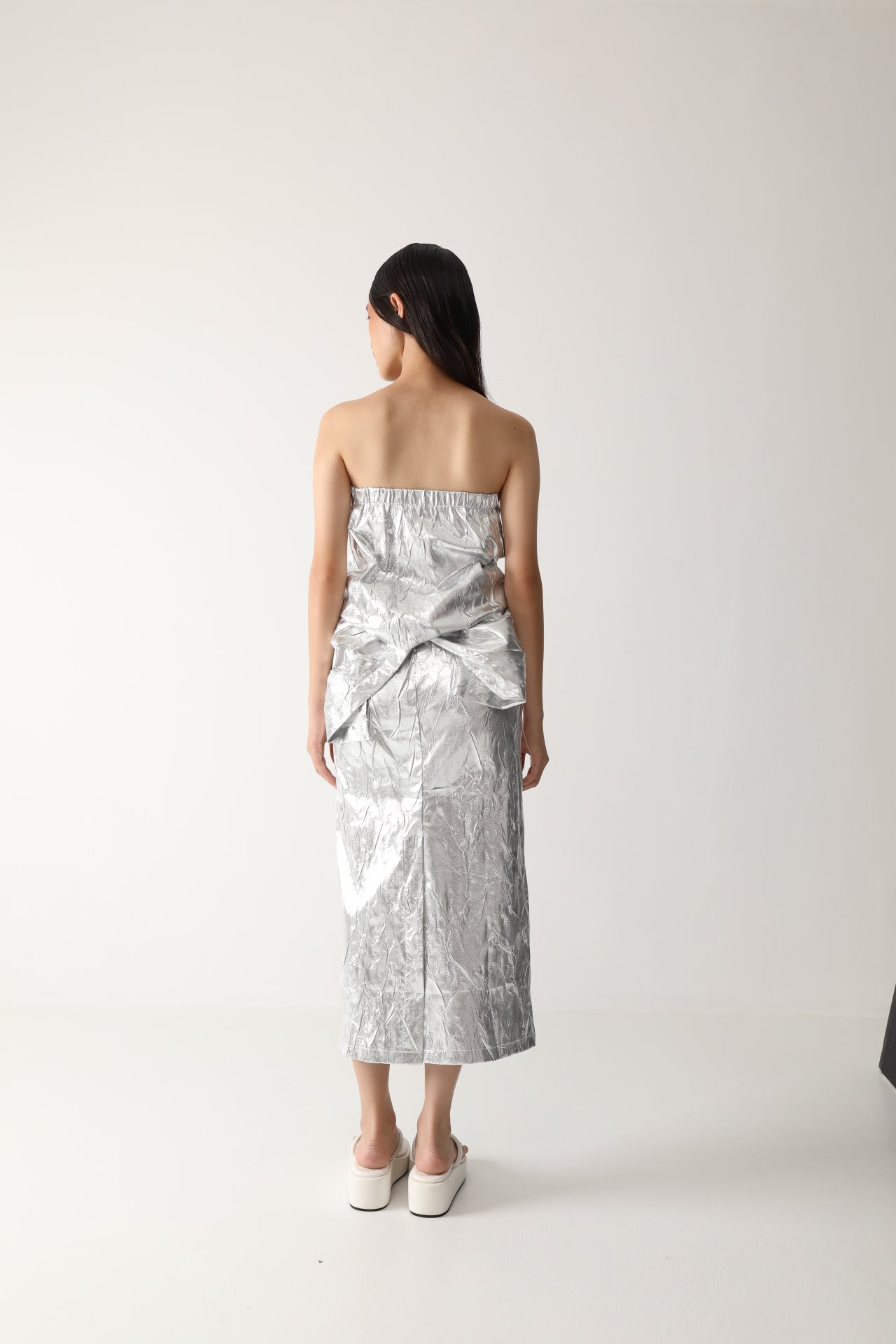 MESH SILVER SKIRT