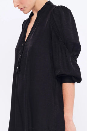 Carlie Asymmetrical Dress | Black