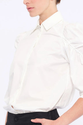 Bimba Puff Sleeve Blouse | White