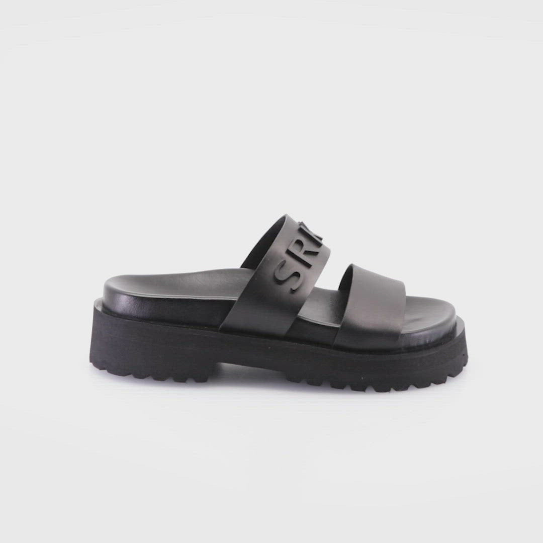 Eco-Friendly Black Platform Sandals Bril
