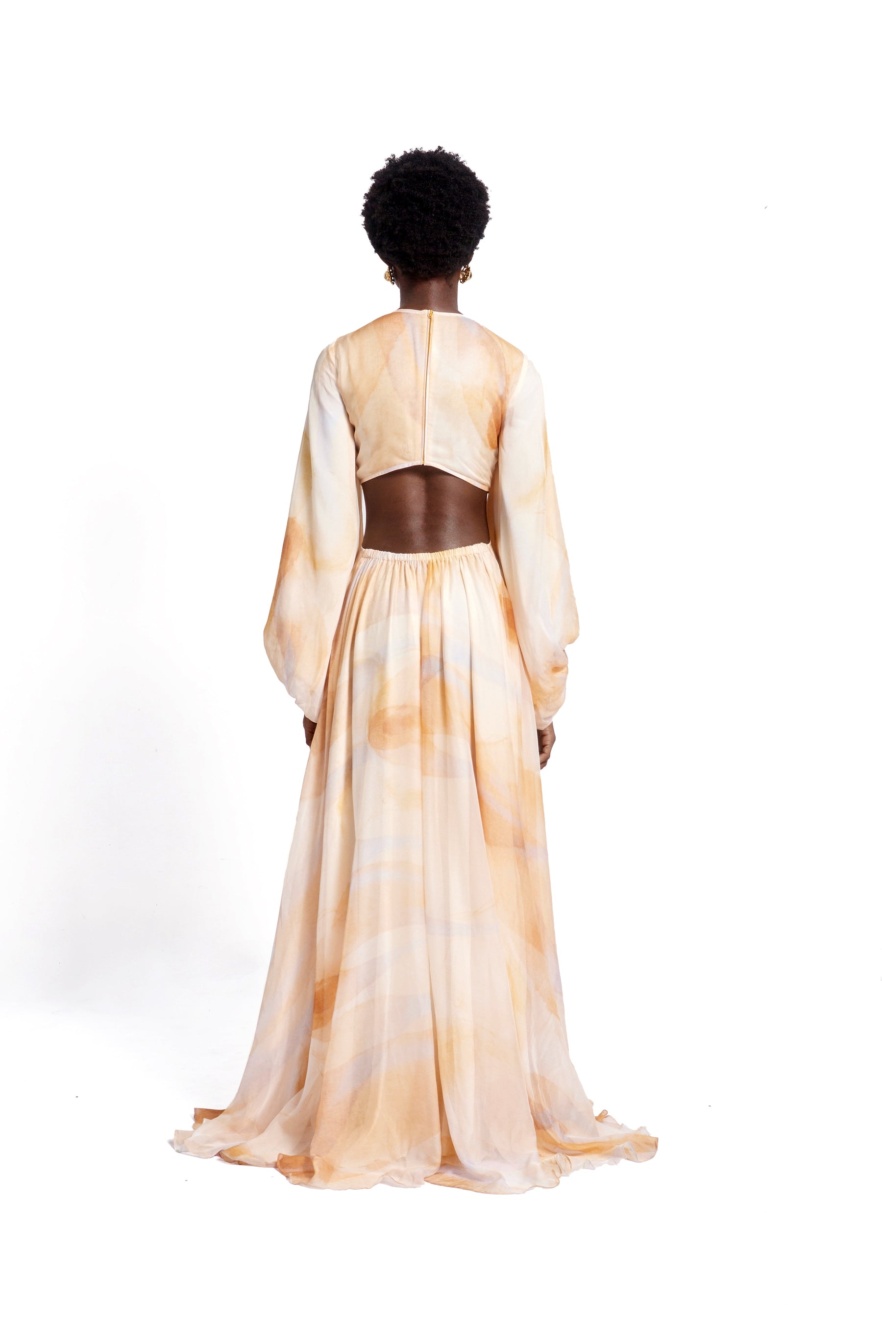 URI DRESS- PALE PEACH CHEMI