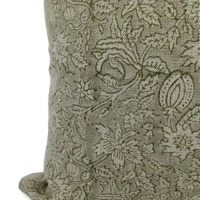 Boho Hanndmade Thick Linen Block Print Cushion Cover - Manikarnika