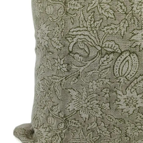 Boho Hanndmade Thick Linen Block Print Cushion Cover - Manikarnika