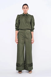 Bimba Puff Sleeve Blouse | Olive