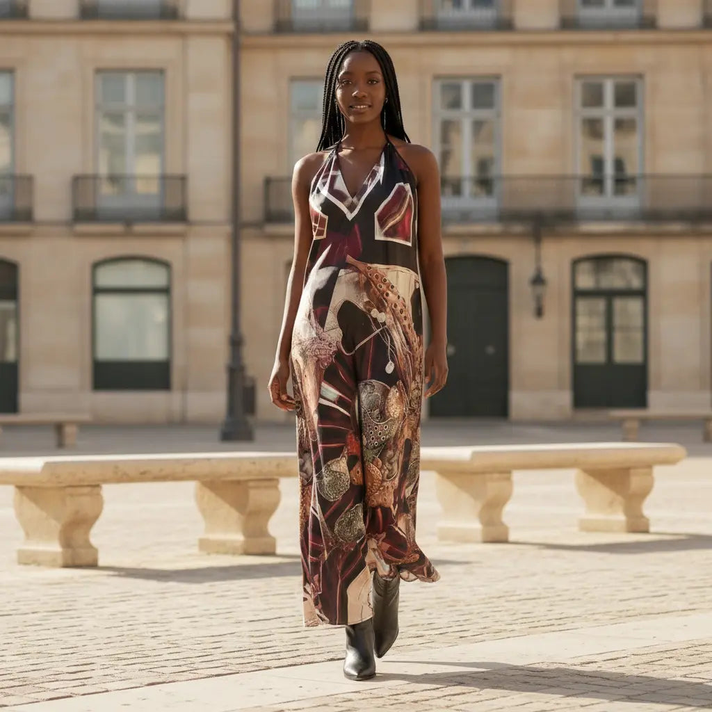 Machina Afrofuturism Halter Dress