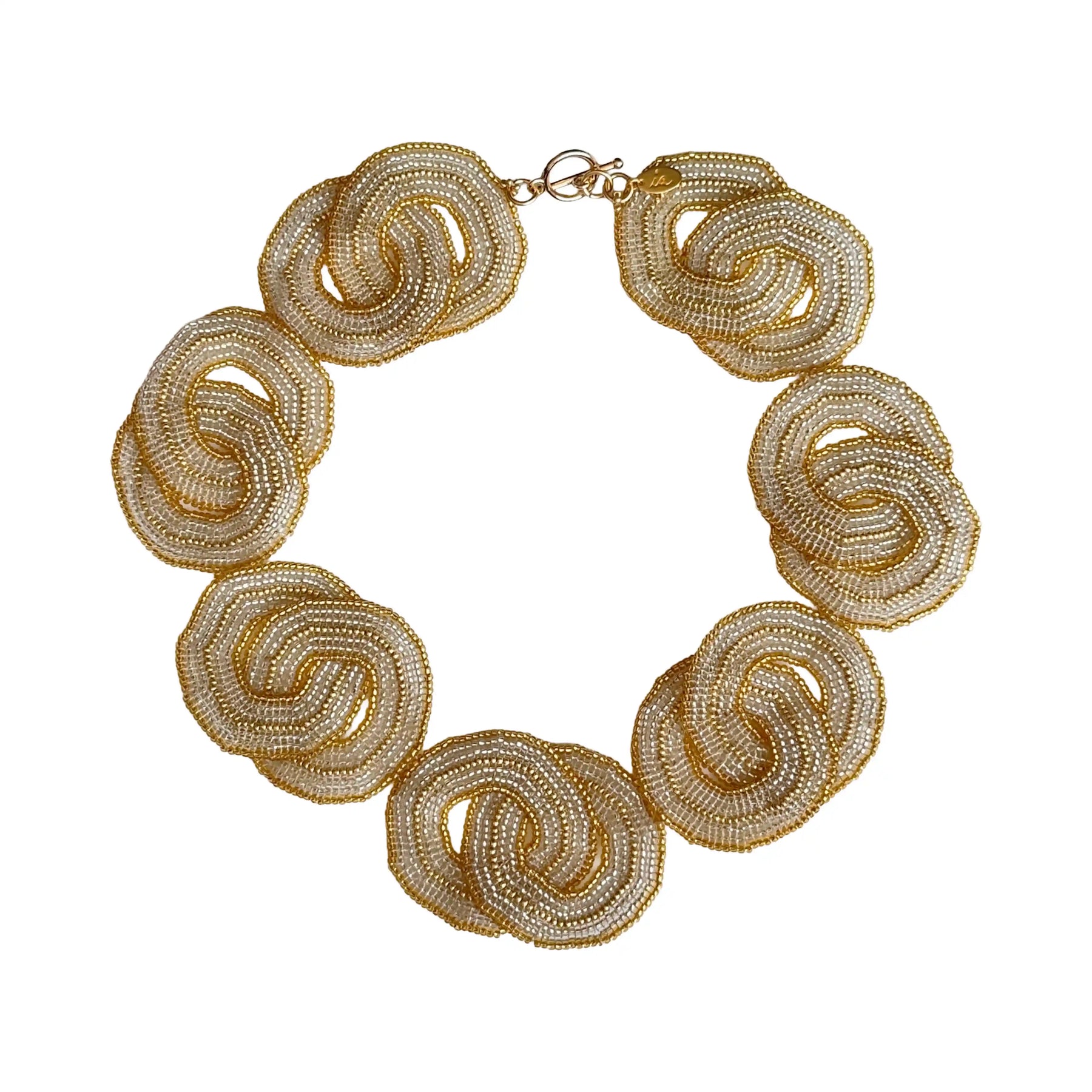 CRISSCROSSED CIRCLES NECKLACES