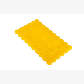 Scallop Rectangular Resin Cheese Board – Mustard , 14 Inches